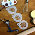 Succulent Plants Round Cookie Stencil Set