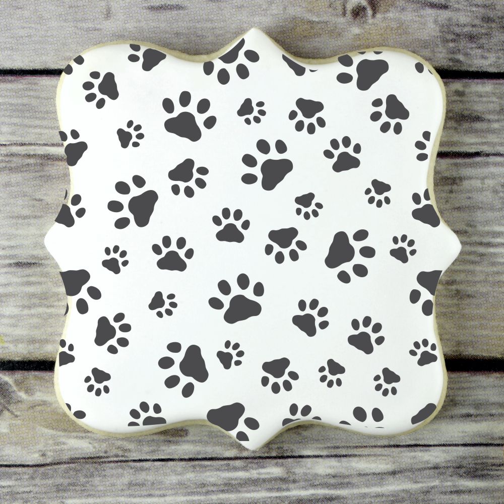 Mini Dog Paws Allover Cookie Stencil