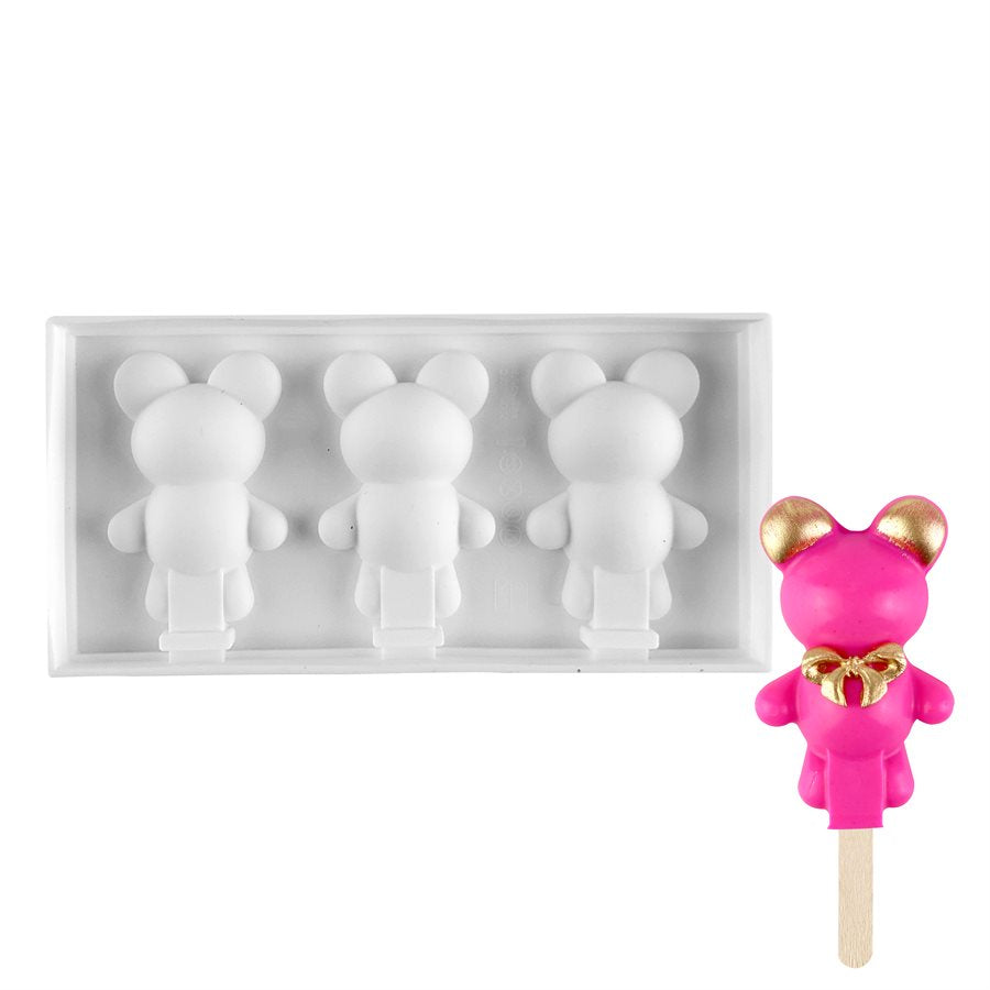 NY Cake "Bear" Silicone Cakesicles Mold - 3 Cav