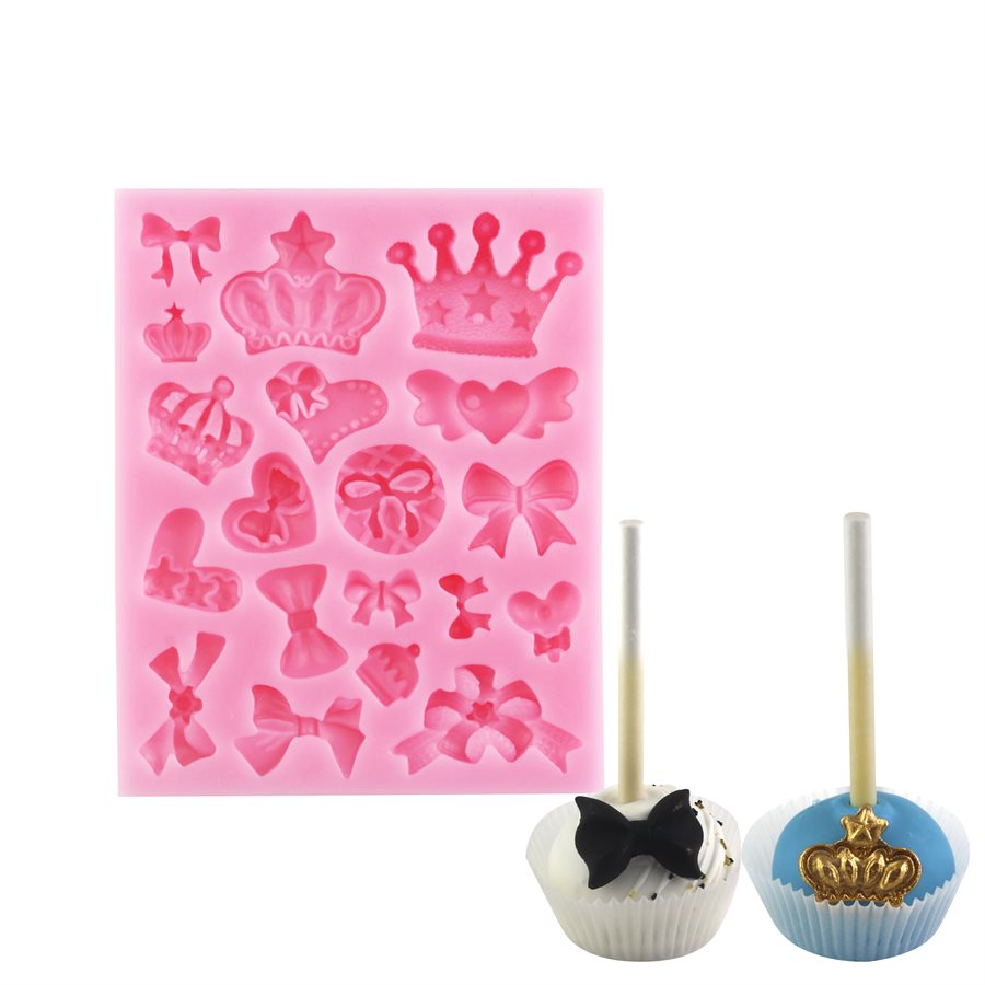 NY Cake Royal Crowns & Bows Silicone Mold