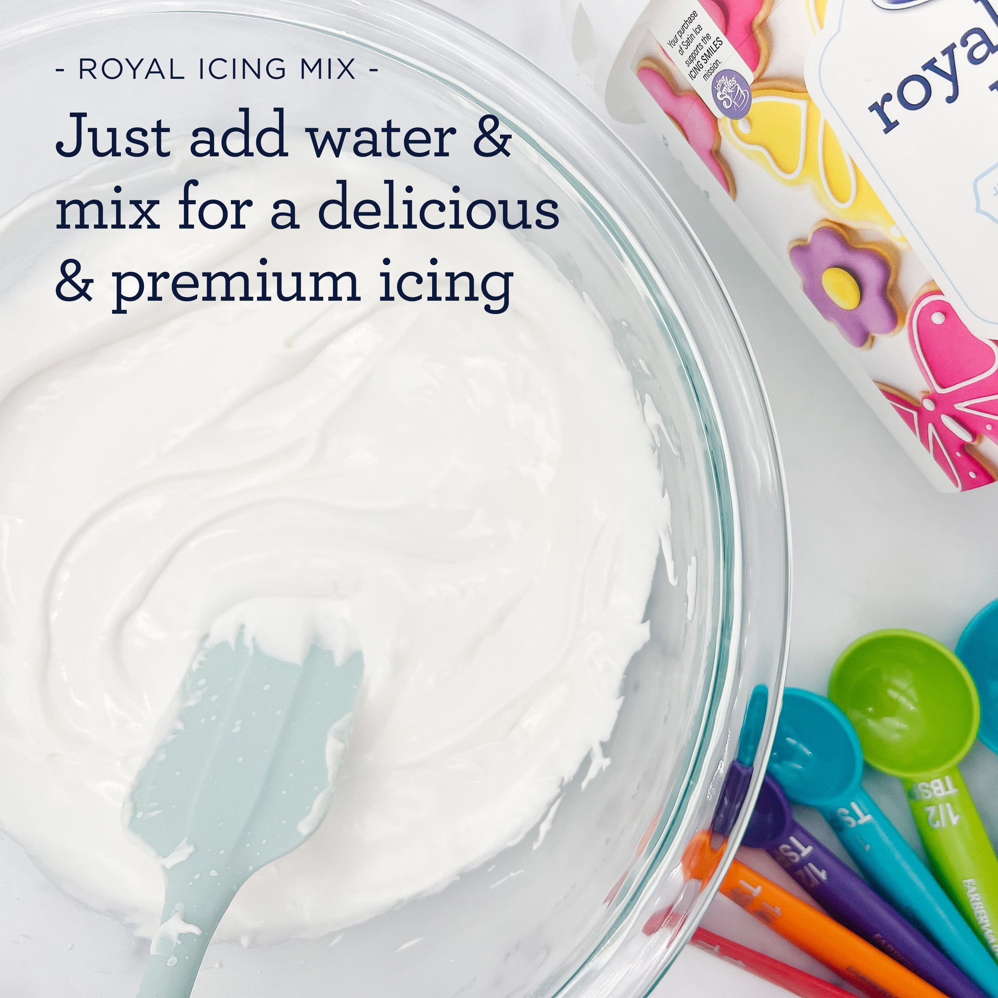 Satin Ice Royal Icing Mix - White 14 oz