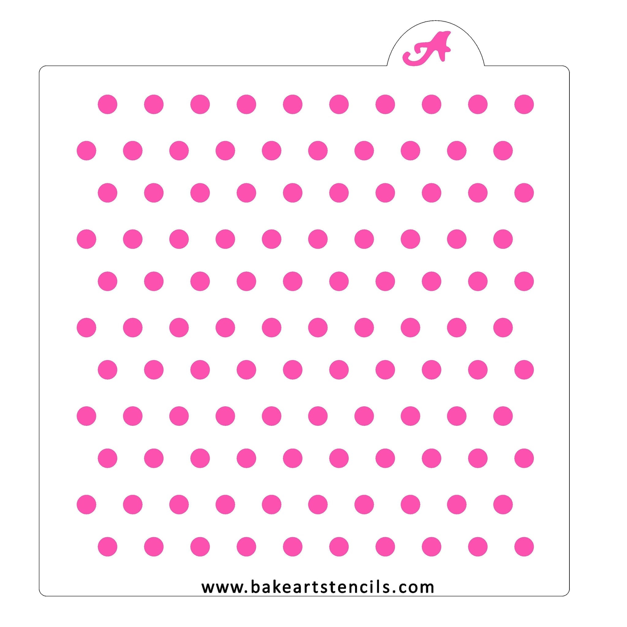 Small Polka Dots Pattern Cookie Stencil