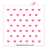 Small Hearts Pattern Cookie Stencil