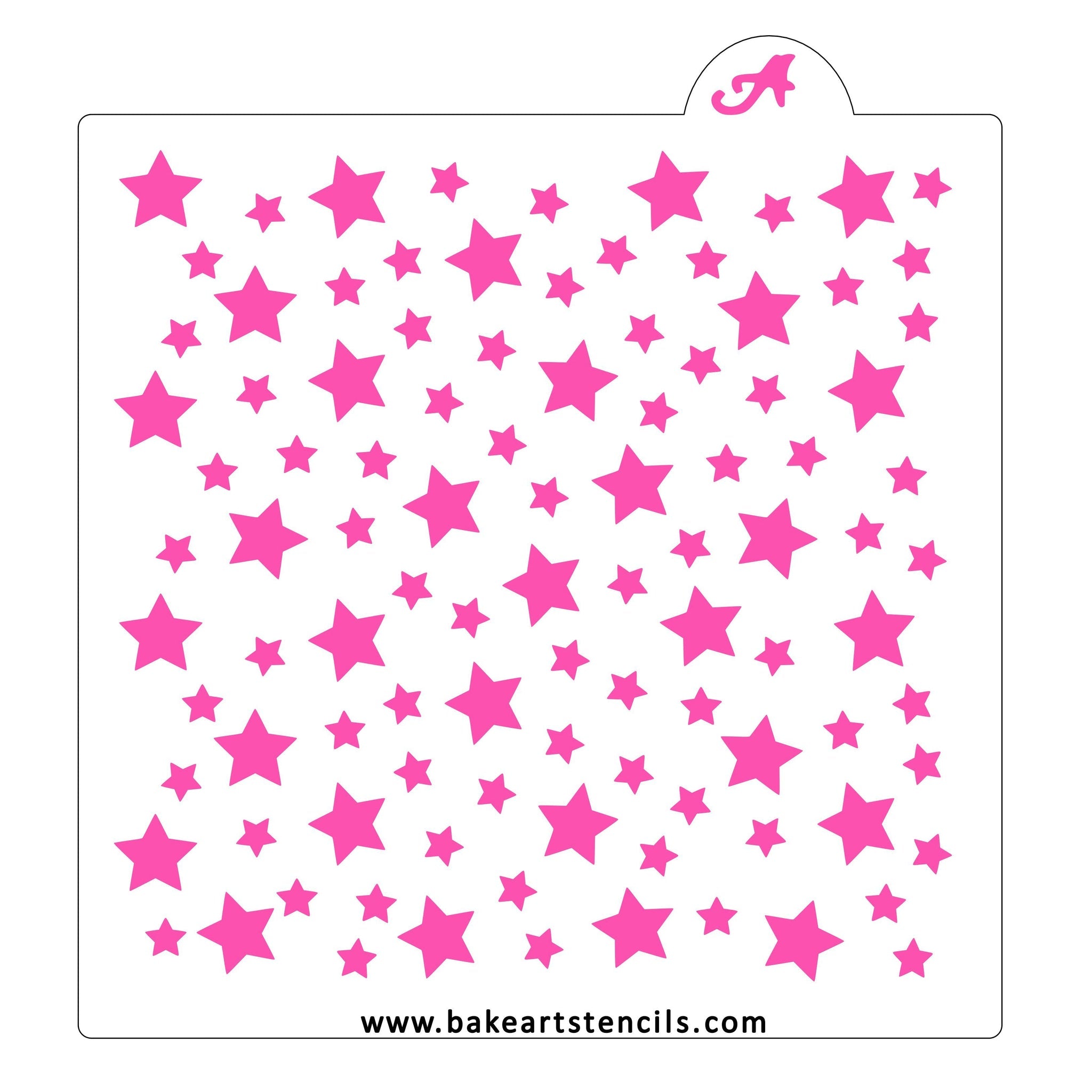 Space Star Pattern Cookie Stencil