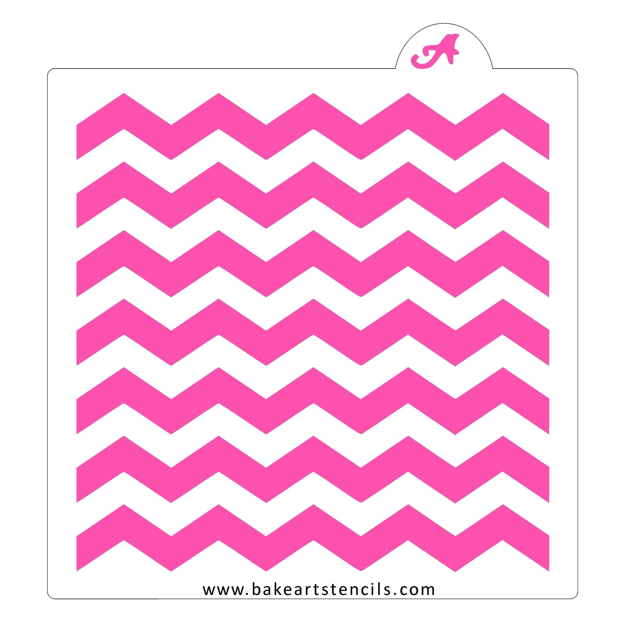 Thin Chevron Pattern Cookie Stencil