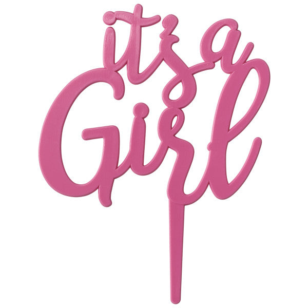 Its a Girl Candle Holder/Topper Pink