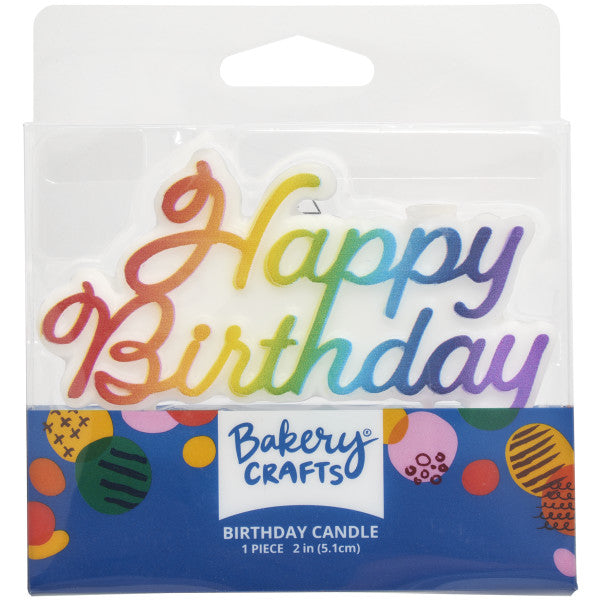 Happy Birthday Bright Shaped Candle