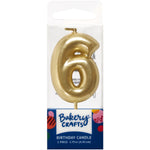 Mini Gold Candle Numerals 1-9