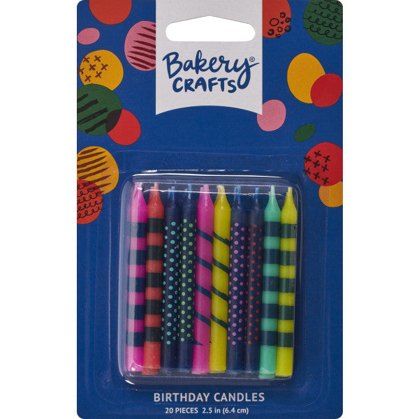 Bright Stripes & Dots Specialty Candles