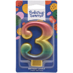 Numbers Metallic Candle