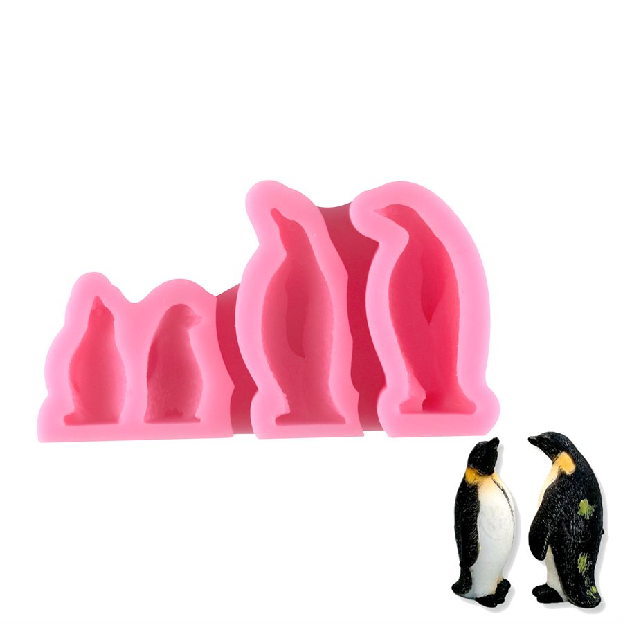 Molde de silicona NY Cake Familia de Pingüinos