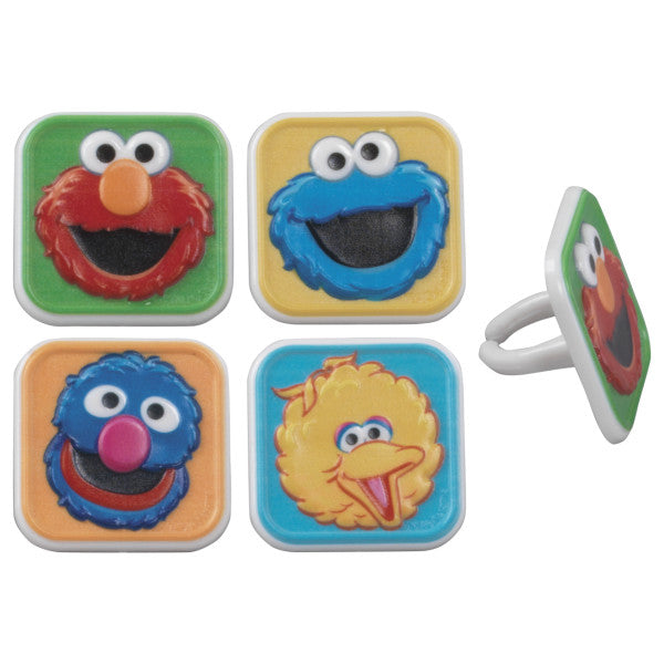 Sesame Street Blocks Cupcake Rings 12ct