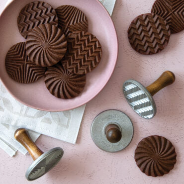 Nordic Ware Geo Cast Cookie Stamps 3pk