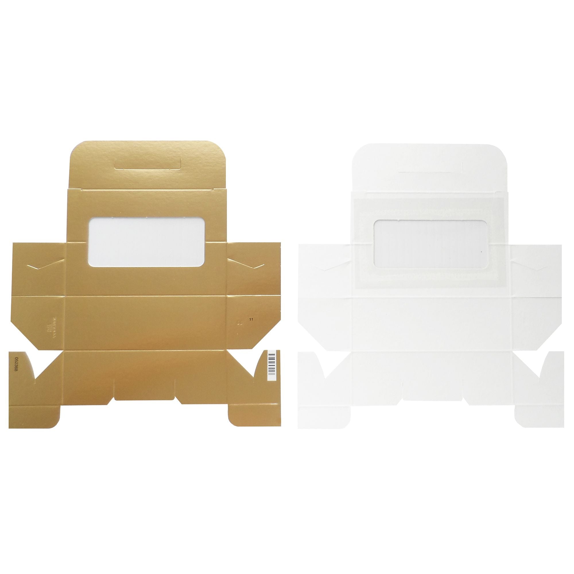 9Gold - Cajas para pelotas de golf de aluminio dorado de 4 7/8 x 1 5/8 x 1 5/8 con ventana