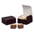 13BR - Cajas pequeñas de recuerdo marrones de 2 1/2 x 2 1/2 x 1 1/8