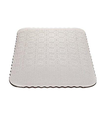White Scalloped Sheet Cake Boards