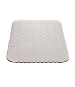 White scalloped cake board by Whalen Packaging, featuring a decorative scalloped edge suitable for supporting sheet cakes.