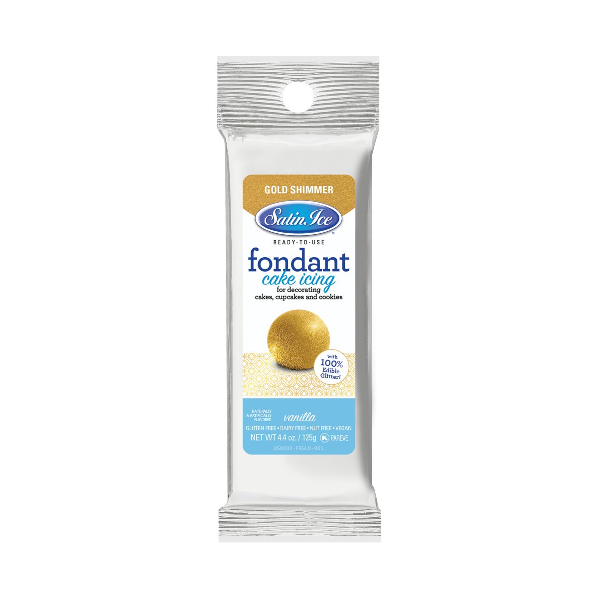 Satin Ice Gold Shimmer Fondant — 4oz or 1lb - Bake Supply Plus