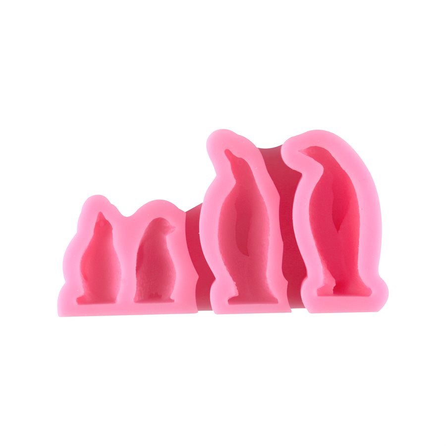 Molde de silicona NY Cake Familia de Pingüinos