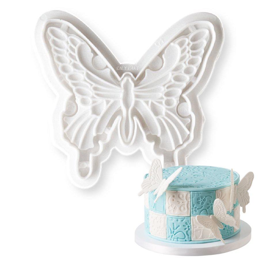 Butterfly Plastic Plunger & Embosser Large - Bake Supply Plus