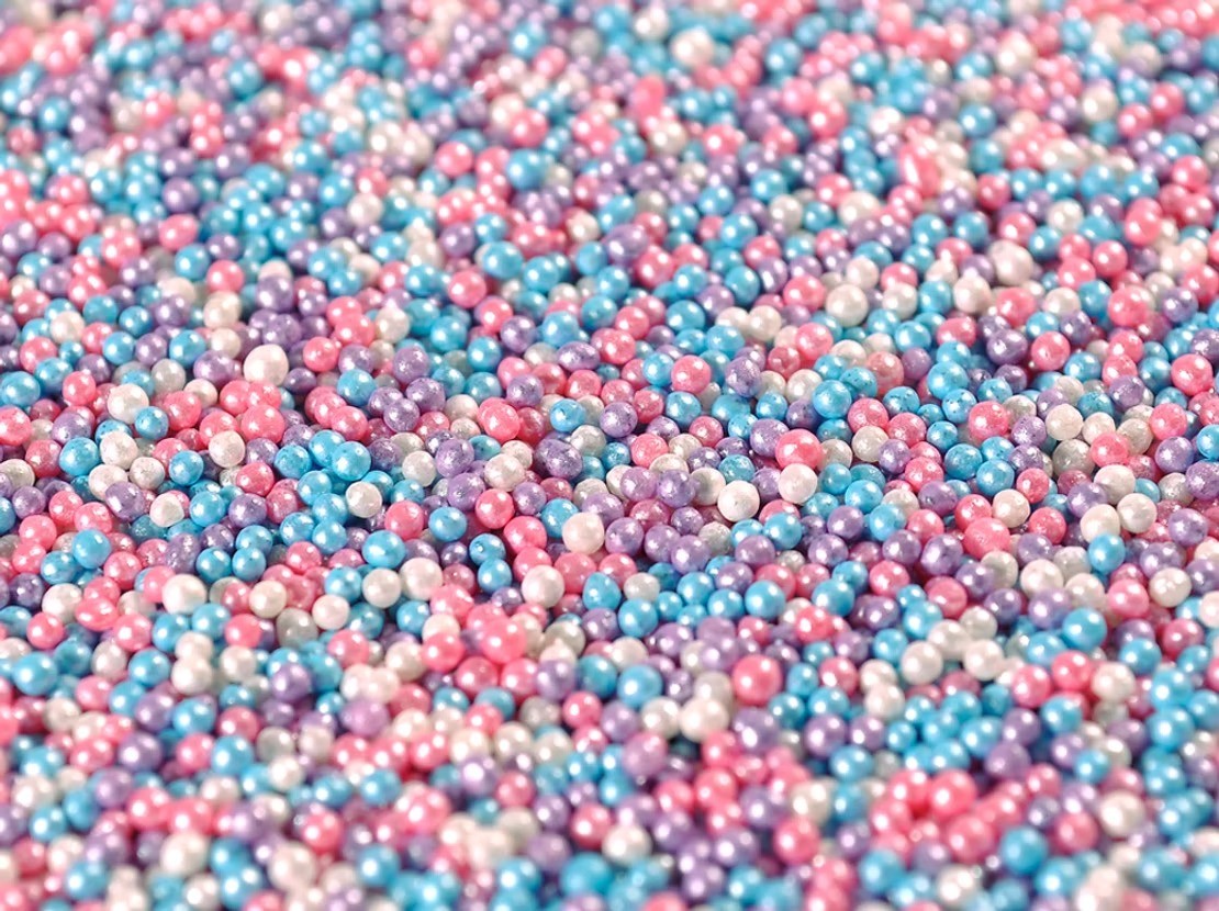 5oz Cotton Candy Metallic Nonpareil Sprinkles