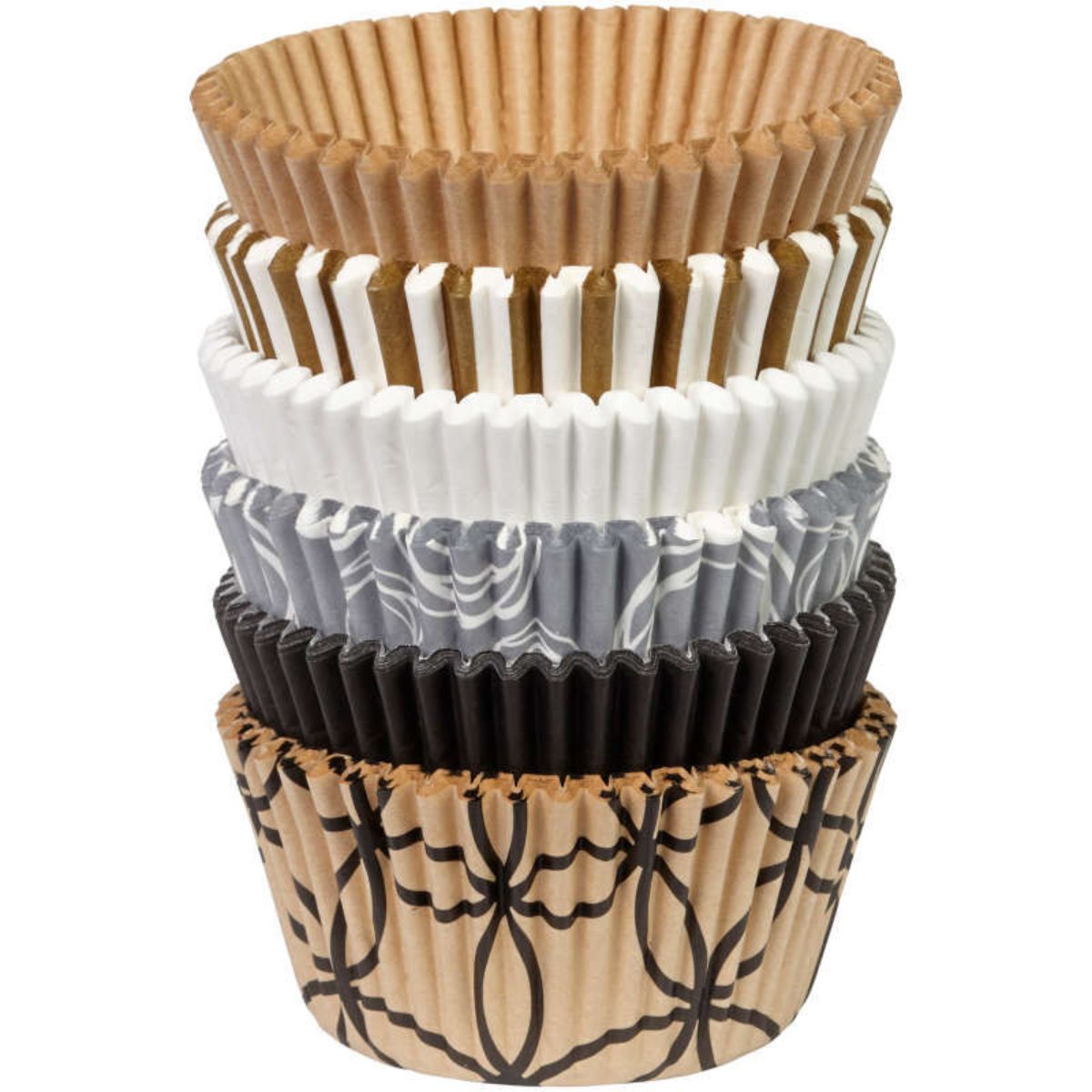 Wilton Baking Cups Gold/White/Silver/Black 150ct
