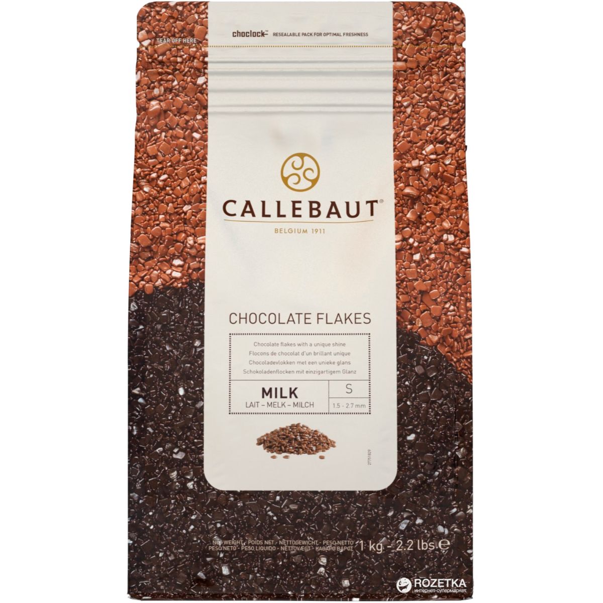 Callebaut Flakes 1kg Milk Chocolate 2.2lb