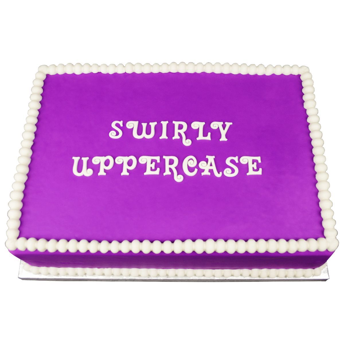 Marvelous Molds Swirly Uppercase Flexabet™ silicone mold for creating decorative uppercase letter designs