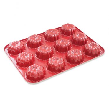 Nordic Ware Mini Bundt Cupcake 12 unidades - Rojo