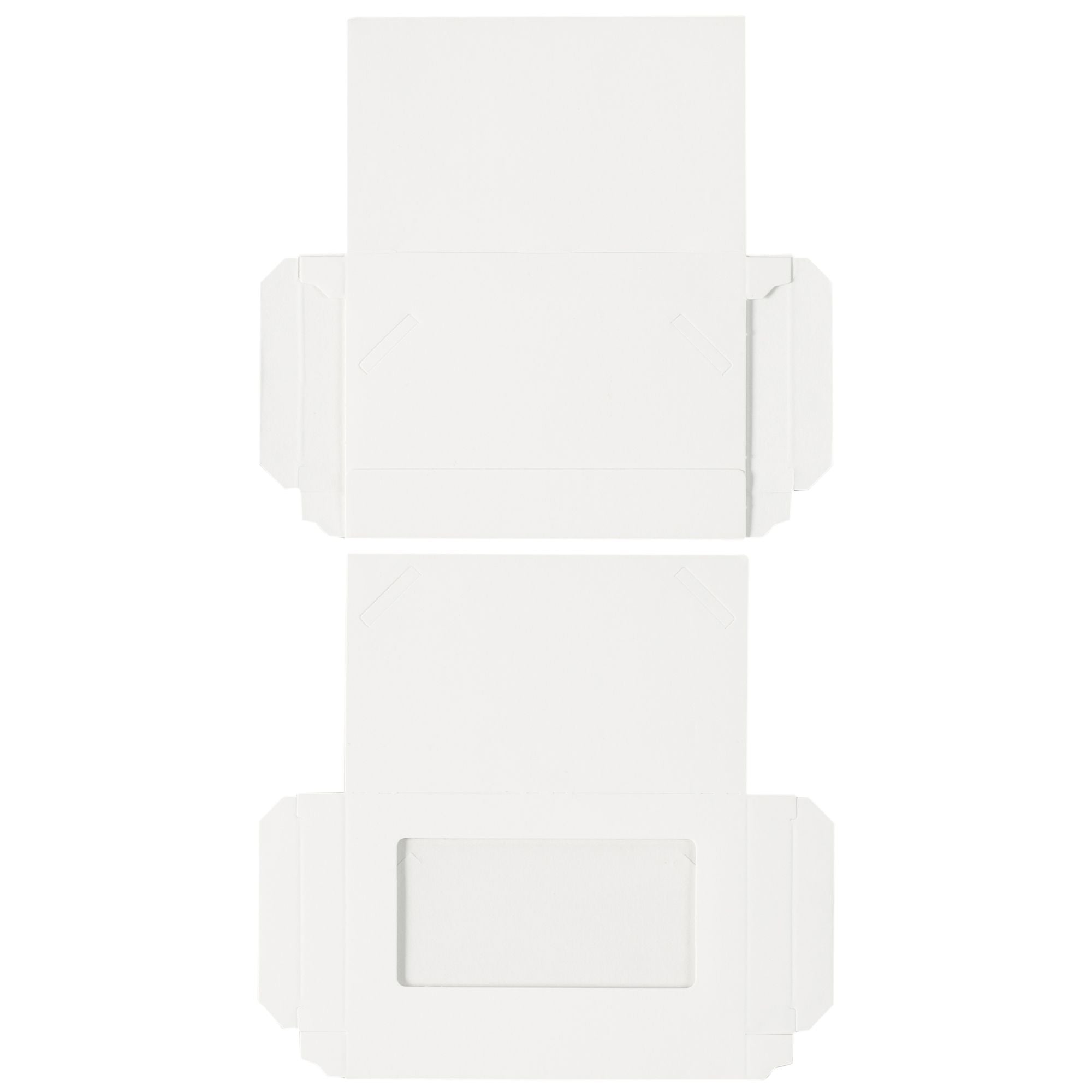 10WF - Caja de regalo con solapa blanca para ventana, 2 5/16 x 7/16 x 3 7/8