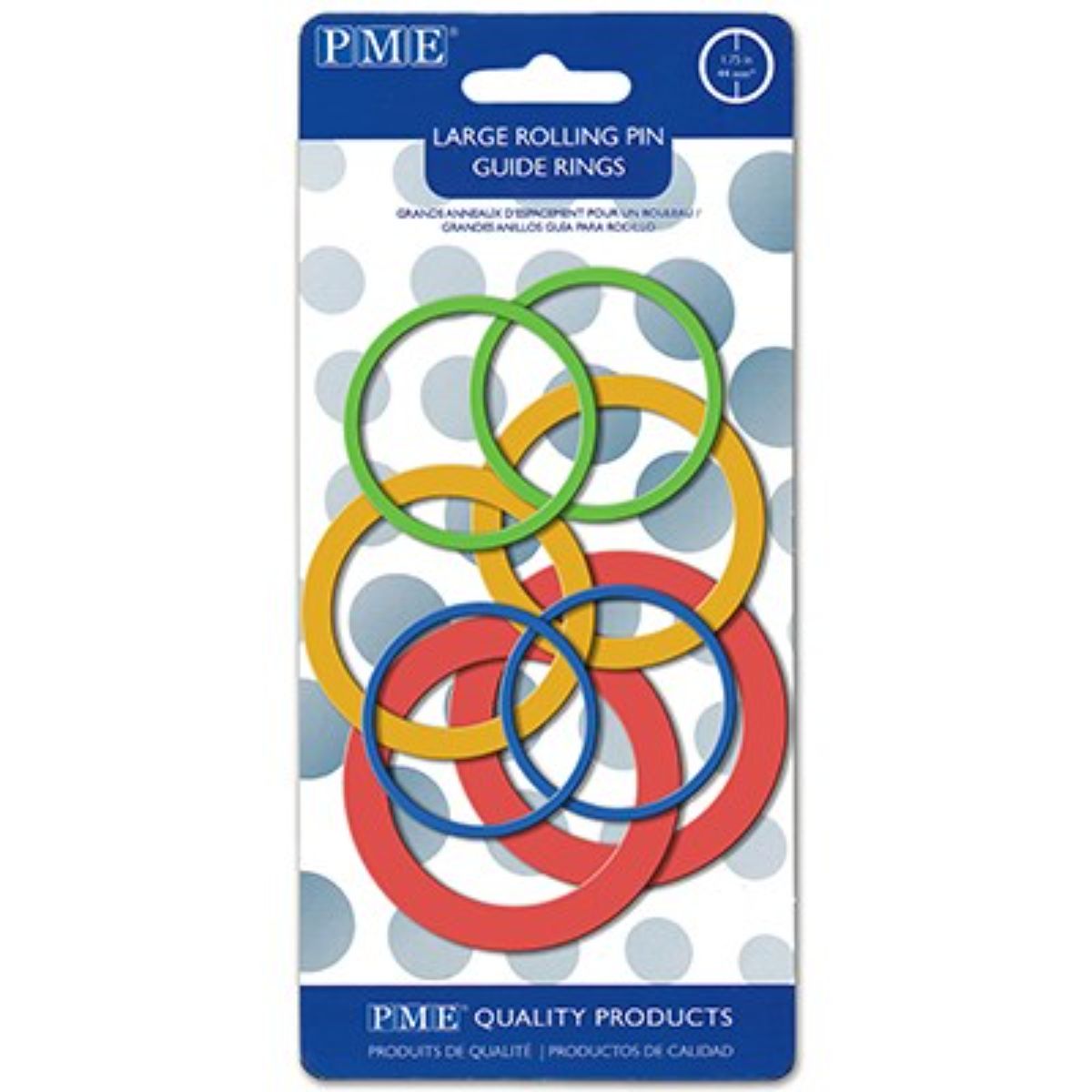 PME Lg Rolling Pin Guide Rings 8pc