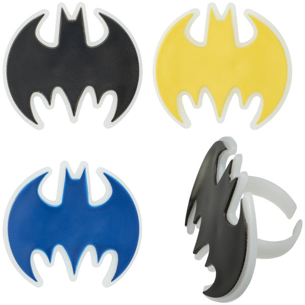 Batman Dark Knight Cupcake Rings 12ct