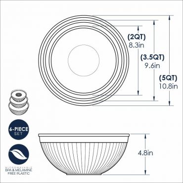 Nordic Ware 6 Piece Covered Bowl Set