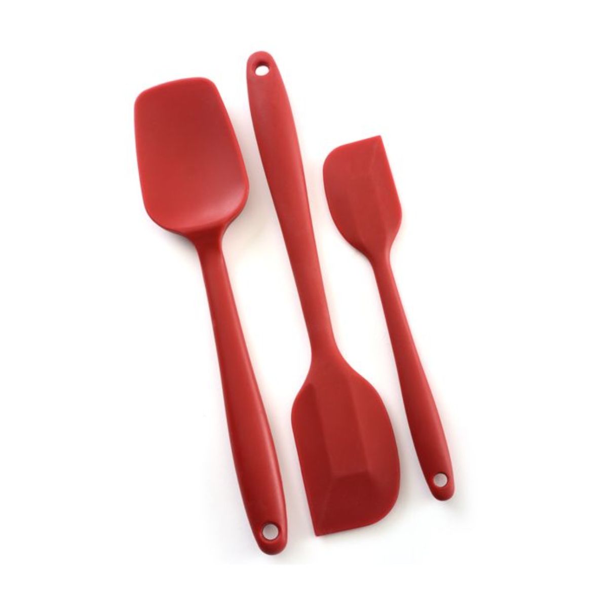 Espátulas de silicona Norpro, juego de 3, rojas