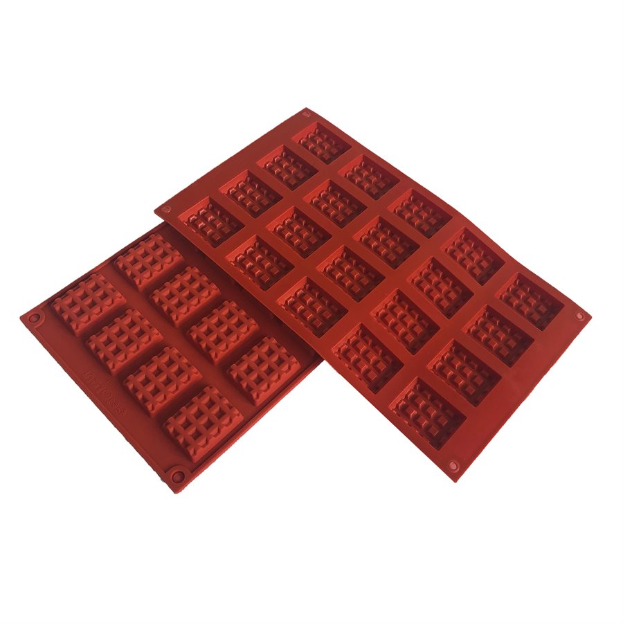 NY Cake Mini Waffle Square Shape Silicone Baking Mold - Bake Supply Plus