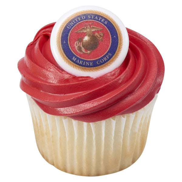 United States Marine Corps Cupcake Rings 12ct