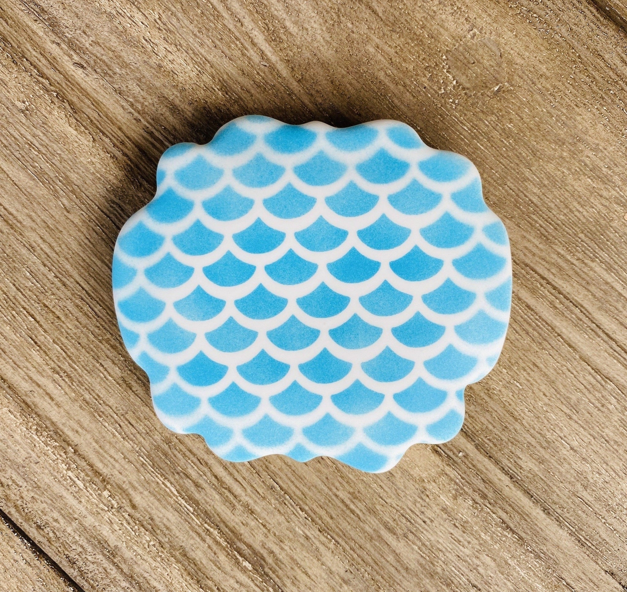 Plantilla para galletas con diseño de escamas de pez