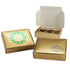 26G - Cajas para dulces y caramelos de lámina dorada de 4 9/16 x 3 9/16 x 1 1/4 - 1/4 lb.