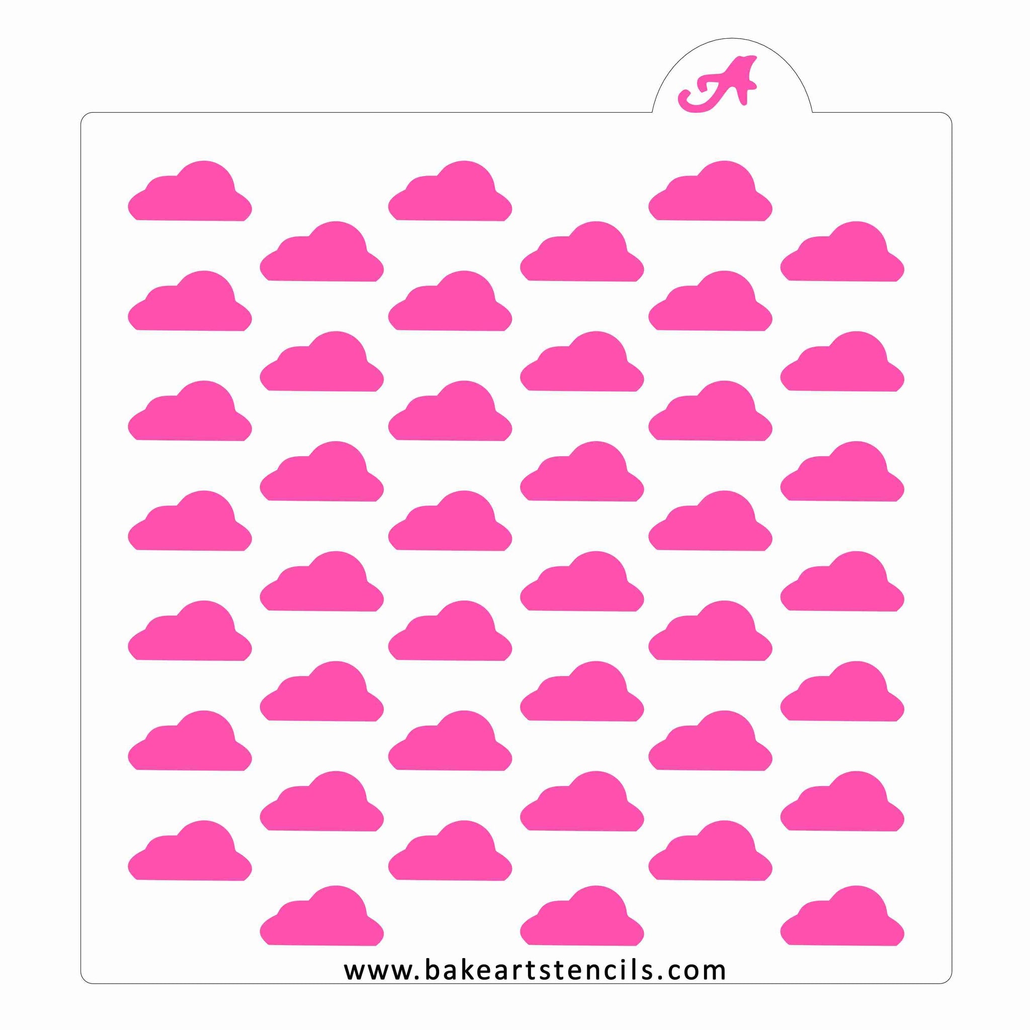 Plantilla para galletas con diseño de nubes