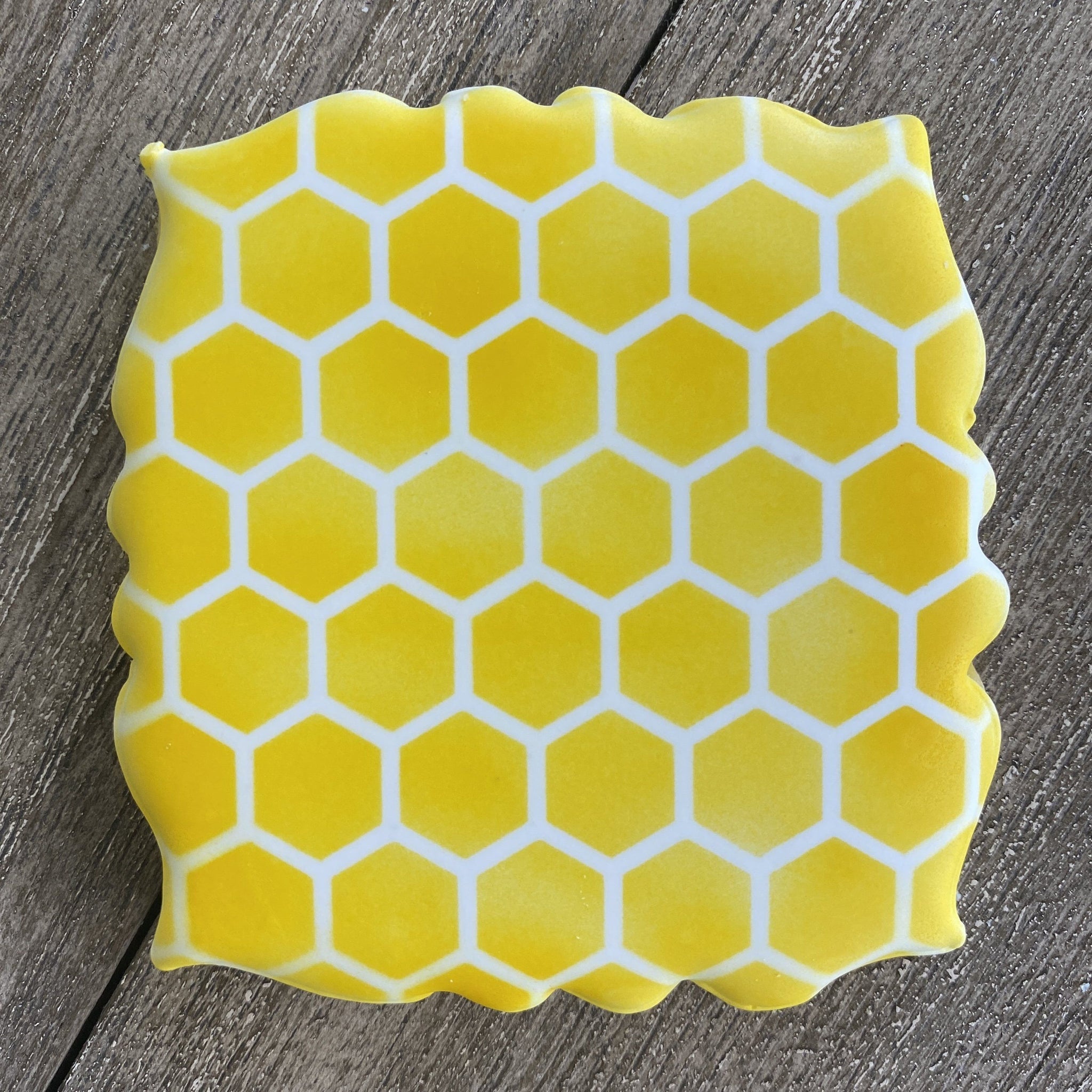 Plantilla de galletas con patrón de panal