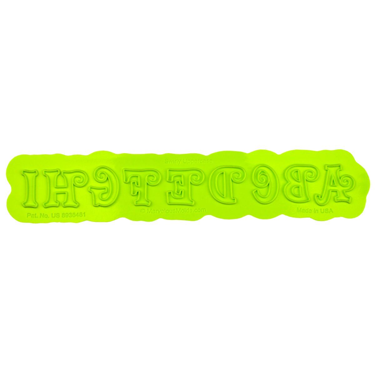 Swirly Uppercase Flexabet™ Mold