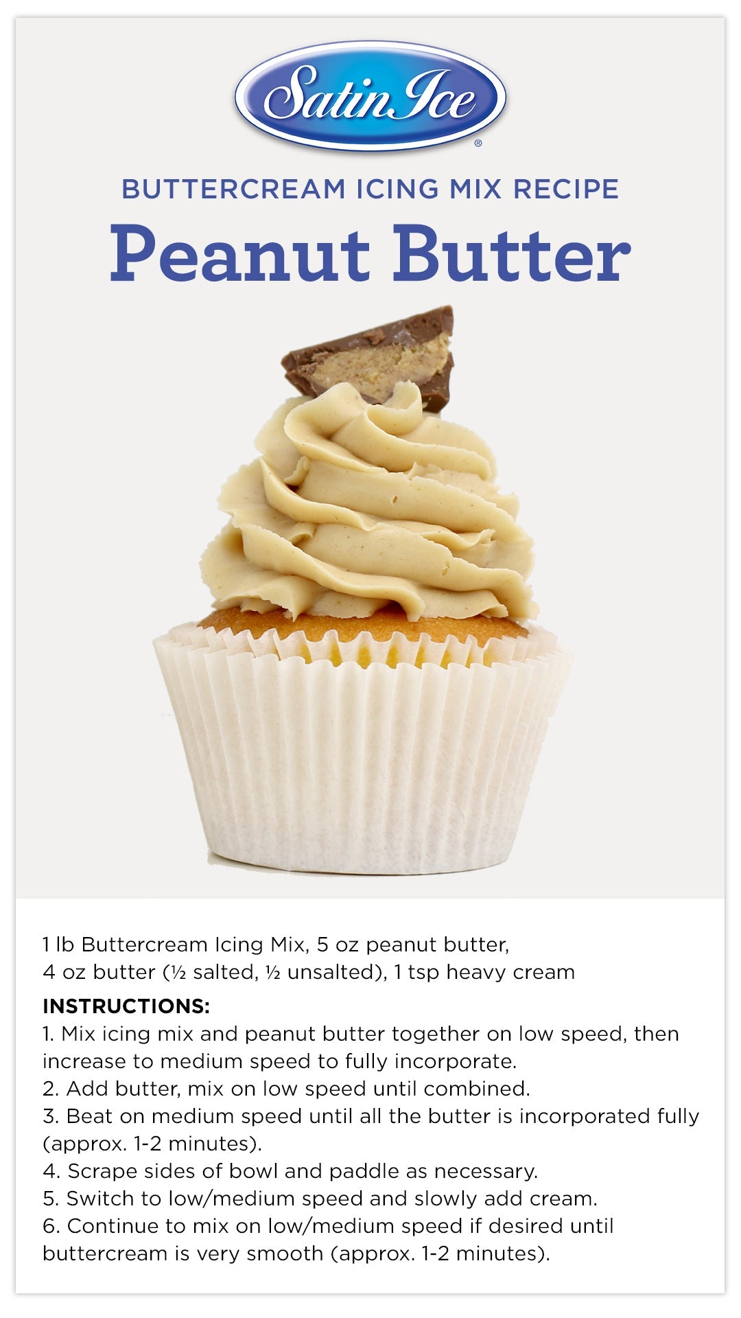 Satin Ice Buttercream Icing Mix 2lb/4lb