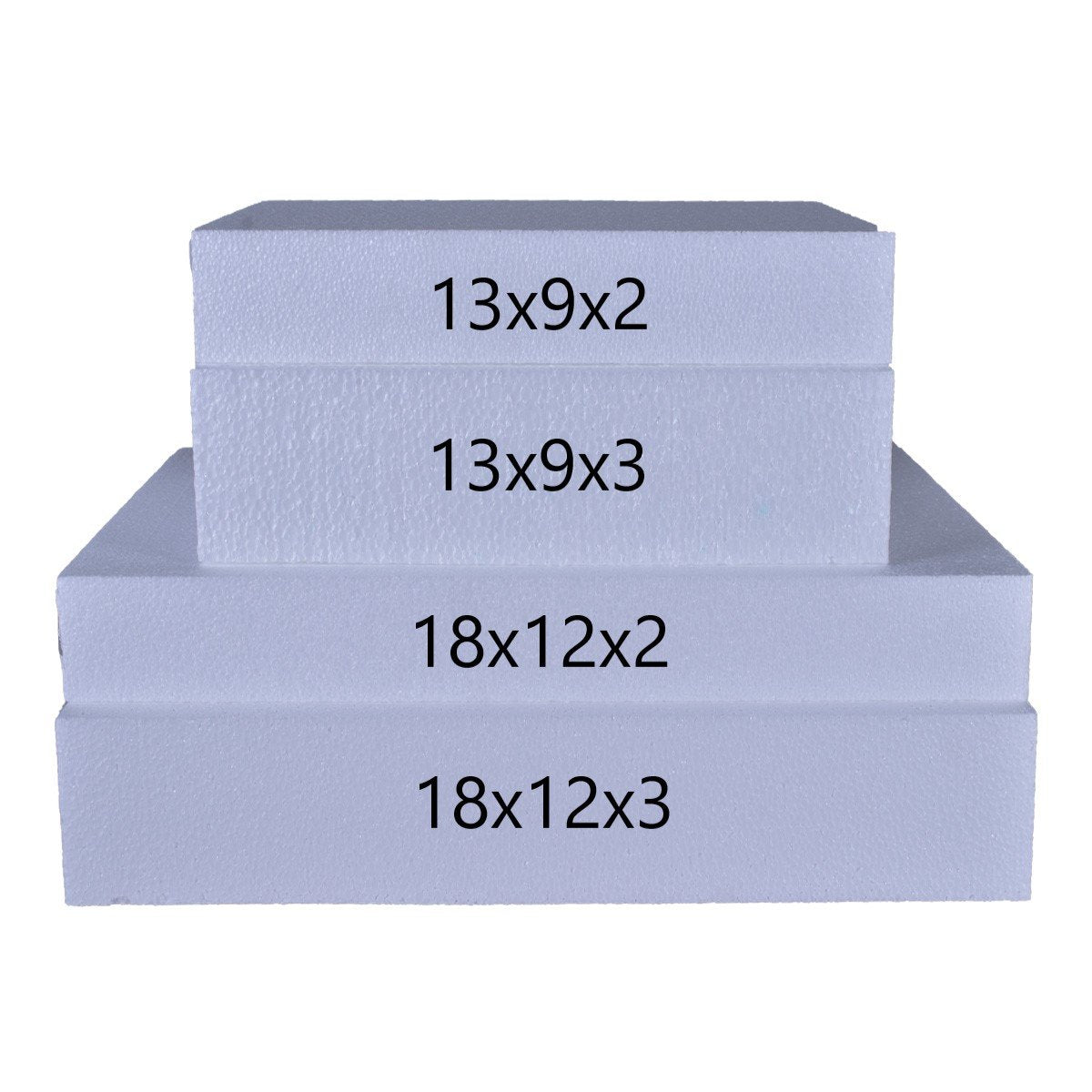 Foam Cake Dummies - 18x12x3 Rectangle