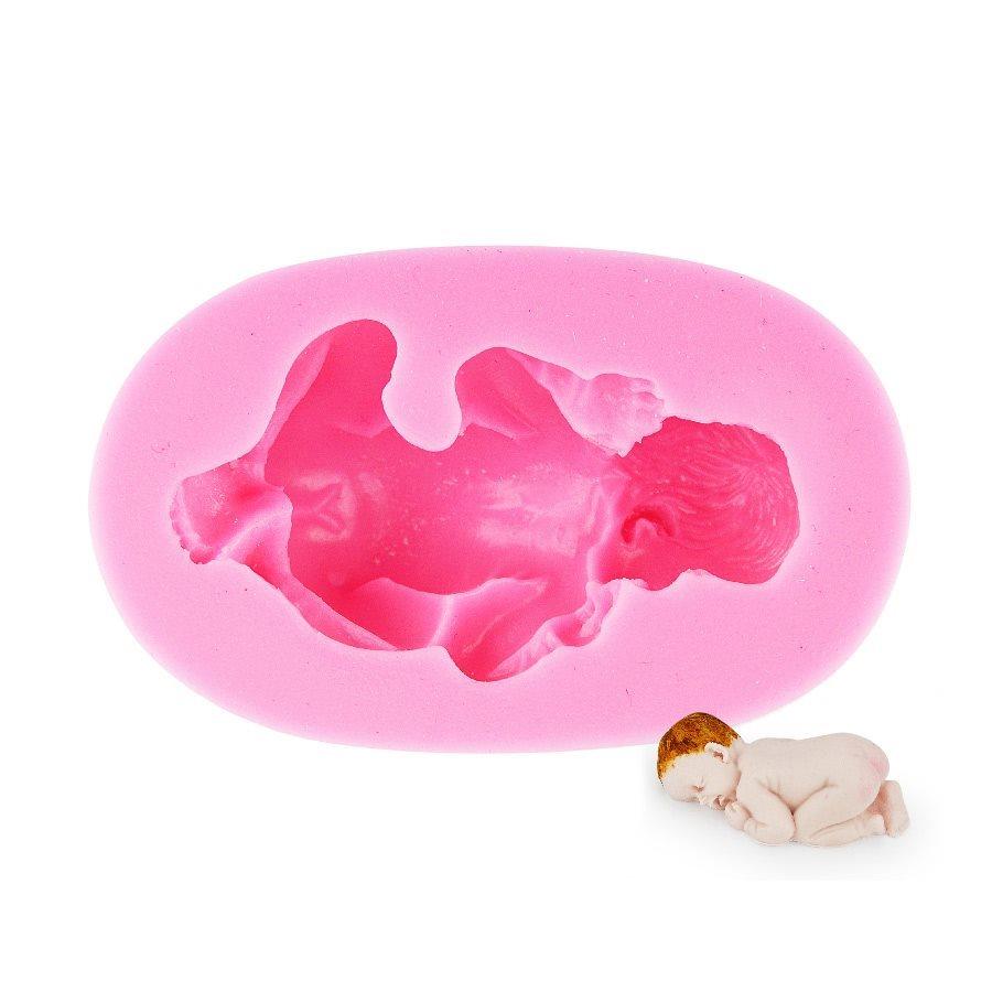 Small Sleeping Baby Silicone Mold - Bake Supply Plus