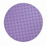 Lilac circle cake drum by Whalen Packaging in various sizes, showcasing sturdy cardboard support for cake displays.
