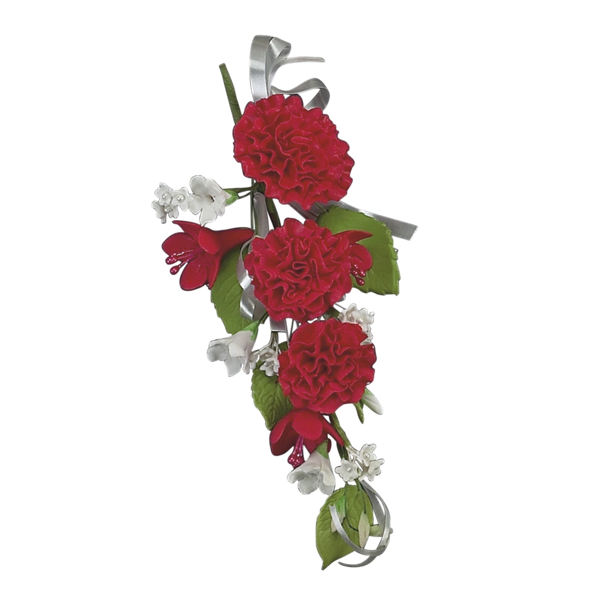 Ramillete de clavel en aerosol rojo n.° 41 blanco n.° 43