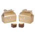 Cajas de recuerdo grandes con lazo superior de lámina dorada 16G - 3 1/2 x 2 x 1 11/16