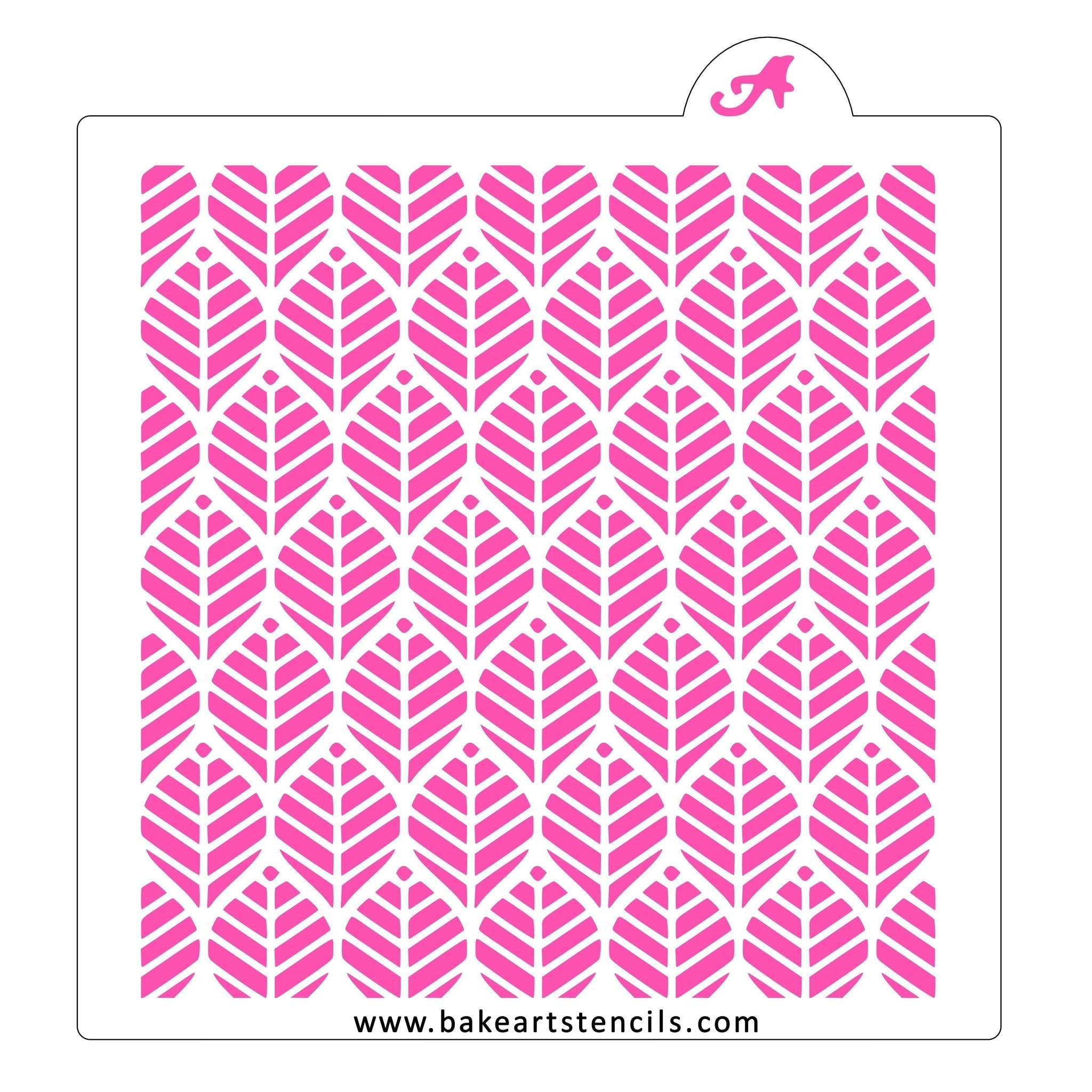 Tropical Art Deco Pattern Cookie Stencil