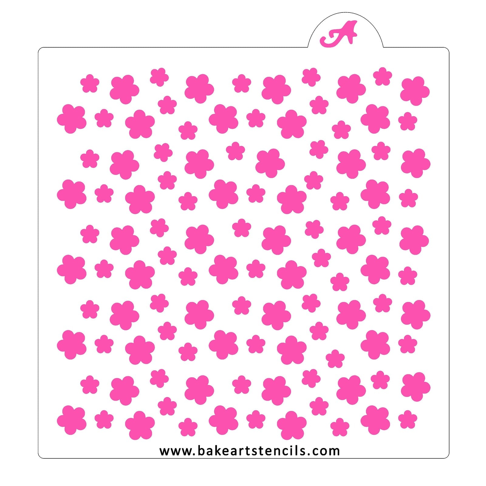 Plantilla para galletas con diseño de campo de flores