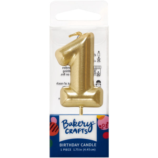 Mini Gold Candle Numerals 0-9